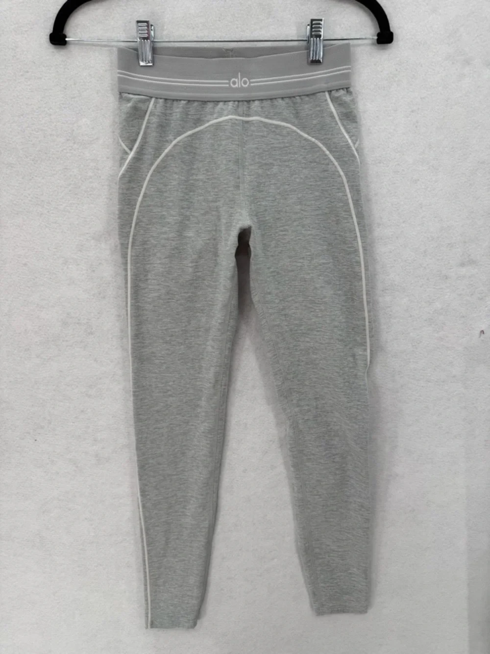 Alosoft High-Waist Heart Throb Legging Athletic Heather‎ Grey/White Size Small